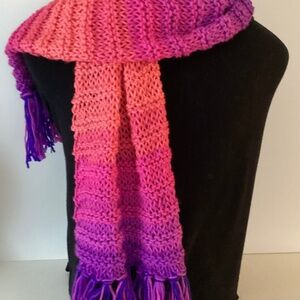 Fun Cool Bright Color Child’s or Adult Small Scarf 56” by 10” with Fringe